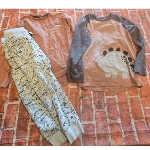 Next Dino Dinosaur 3 Pc Set Sz 5/6 5 6 Shirt Sweatpants Joggers